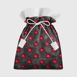 Мешок для подарков Красные бутоны цветов, цвет: 3D-принт