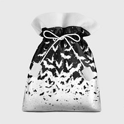 Мешок для подарков Black and white bat pattern, цвет: 3D-принт