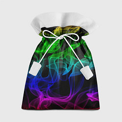 Мешок для подарков Разноцветный неоновый дым, цвет: 3D-принт