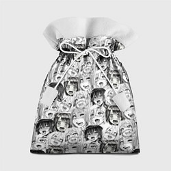 Мешок для подарков Разные девушки Ахегао, цвет: 3D-принт