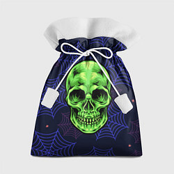 Мешок для подарков Зеленый большой череп, цвет: 3D-принт