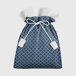 Мешок для подарков Модный клетчатый узор серый, цвет: 3D-принт