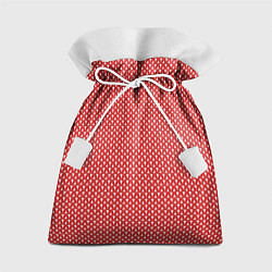 Подарочный мешок Вязанное полотно - Красное