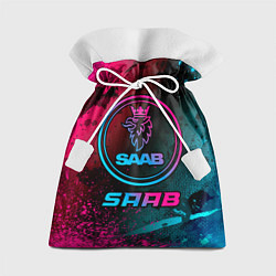 Подарочный мешок Saab - neon gradient