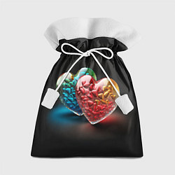 Мешок для подарков Сердечки для влюблённых, цвет: 3D-принт