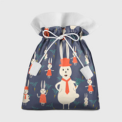 Мешок для подарков Семья крольчат, цвет: 3D-принт
