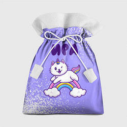 Мешок для подарков Ира кошка единорожка, цвет: 3D-принт