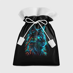 Мешок для подарков Неоновый котик, цвет: 3D-принт