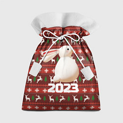 Мешок для подарков Белый большой кролик 2023, цвет: 3D-принт