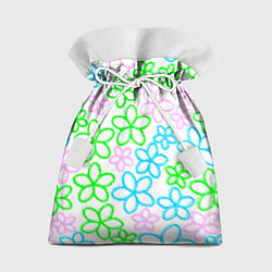 Мешок для подарков Цветочные узоры - паттерн, цвет: 3D-принт