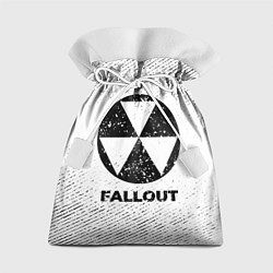 Мешок для подарков Fallout с потертостями на светлом фоне, цвет: 3D-принт