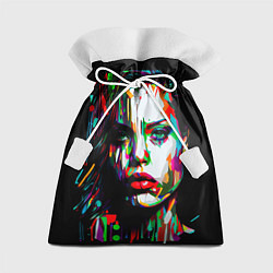 Мешок для подарков Анджелина Джоли - поп-арт, цвет: 3D-принт
