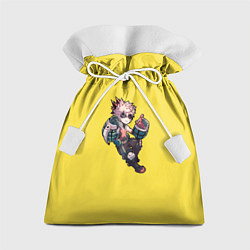Мешок для подарков Бакуго Кацуки - желтый фон, цвет: 3D-принт
