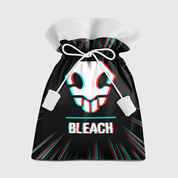 Подарочный мешок Символ Bleach в стиле glitch на темном фоне