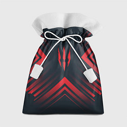 Подарочный мешок Красный символ The Witcher на темном фоне со стрел