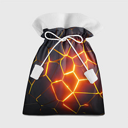 Мешок для подарков Огненные трещины, цвет: 3D-принт
