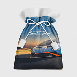 Мешок для подарков Lamborghini Huracan STO - car racing, цвет: 3D-принт