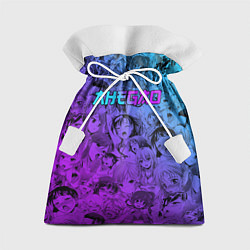 Мешок для подарков Ахегао девушки градиент, цвет: 3D-принт