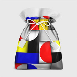 Подарочный мешок Оптическая иллюзия из кругов, прямоугольников и фи