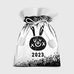 Мешок для подарков 2023 Кролик рисованный на светлом, цвет: 3D-принт