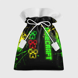 Подарочный мешок Minecraft - неоновые логотипы