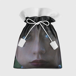 Мешок для подарков Лицо Уэнсдэй, цвет: 3D-принт