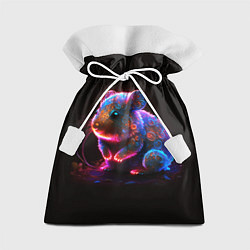 Мешок для подарков Неоновый хомячок, цвет: 3D-принт