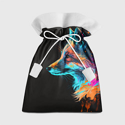 Мешок для подарков Лиса красками, цвет: 3D-принт