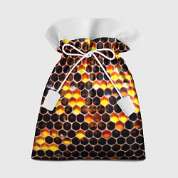 Мешок для подарков Медовые пчелиные соты, цвет: 3D-принт