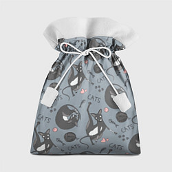 Мешок для подарков Паттерн смешные коты Корниш рекс, цвет: 3D-принт