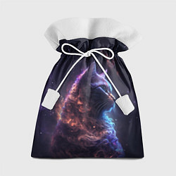 Подарочный мешок Кошка в космосе туманность