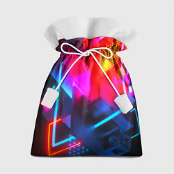 Мешок для подарков Neon stripes color, цвет: 3D-принт