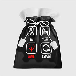 Подарочный мешок Eat, sleep, Quake, repeat