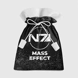 Мешок для подарков Mass Effect с потертостями на темном фоне, цвет: 3D-принт
