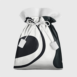 Мешок для подарков Черная абстракция из фигур, цвет: 3D-принт