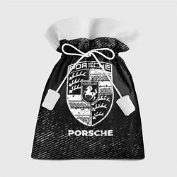Мешок для подарков Porsche с потертостями на темном фоне, цвет: 3D-принт