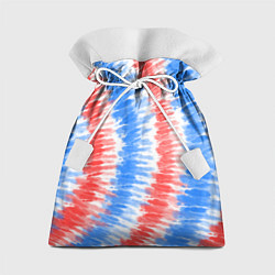 Мешок для подарков Тай-дай красный с голубым, цвет: 3D-принт