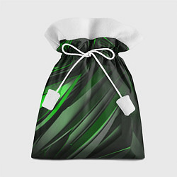 Подарочный мешок Green black abstract