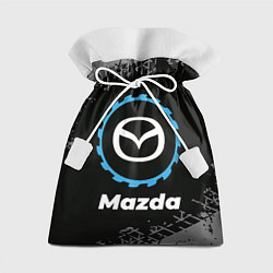Мешок для подарков Mazda в стиле Top Gear со следами шин на фоне, цвет: 3D-принт