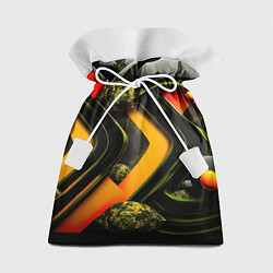 Мешок для подарков Зеленая абстракция, цвет: 3D-принт
