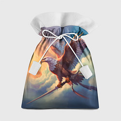 Подарочный мешок Орел с мечом в облаках на закате