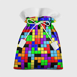 Мешок для подарков Тетрис цветные блоки, цвет: 3D-принт