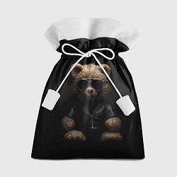 Мешок для подарков Брутальный плюшевый медведь, цвет: 3D-принт