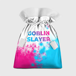 Мешок для подарков Goblin Slayer neon gradient style: символ сверху, цвет: 3D-принт