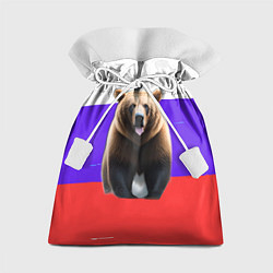 Мешок для подарков Медведь на флаге, цвет: 3D-принт