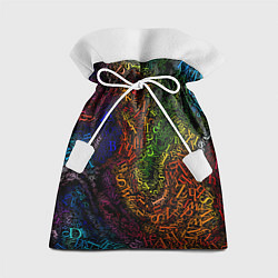 Мешок для подарков Разноцветные английские буквы, цвет: 3D-принт