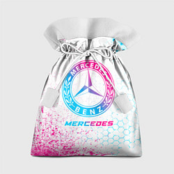 Подарочный мешок Mercedes neon gradient style