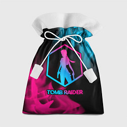 Мешок для подарков Tomb Raider - neon gradient, цвет: 3D-принт