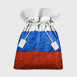 Мешок для подарков Флаг Российской Федерации из цветов, цвет: 3D-принт