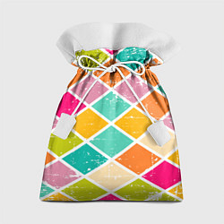 Мешок для подарков Весёлые ромбики, цвет: 3D-принт
